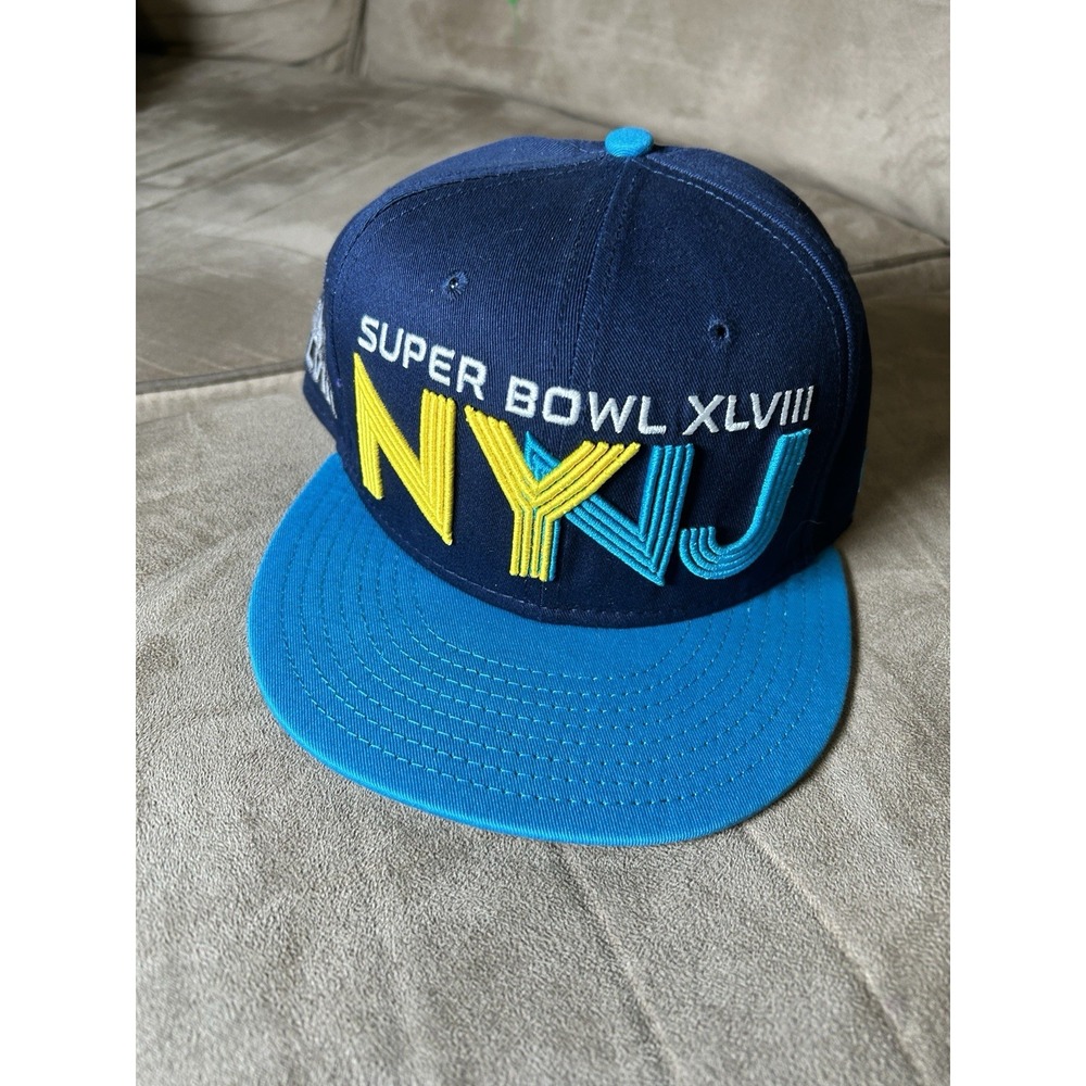 VINTAGE NEW ERA 39 THIRTY SUPER BOWL‎ XLVIII NY NJ Adjustable HAT in SIZE M/L